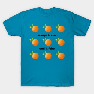 Orange Is Real God Is Fake T-Shirt